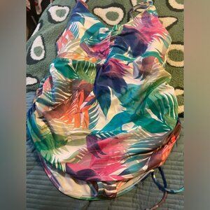 Cacique Swim Multicolor Tropical One Piece Swimsuit 18W Beach Vacation Resort